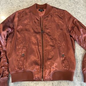 TOPSHOP Rust bomber jacket size US 10